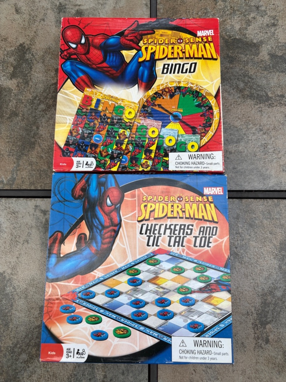 Marvel Spider-Man Bingo & Checkers/Tic Tac Toe Game Sets